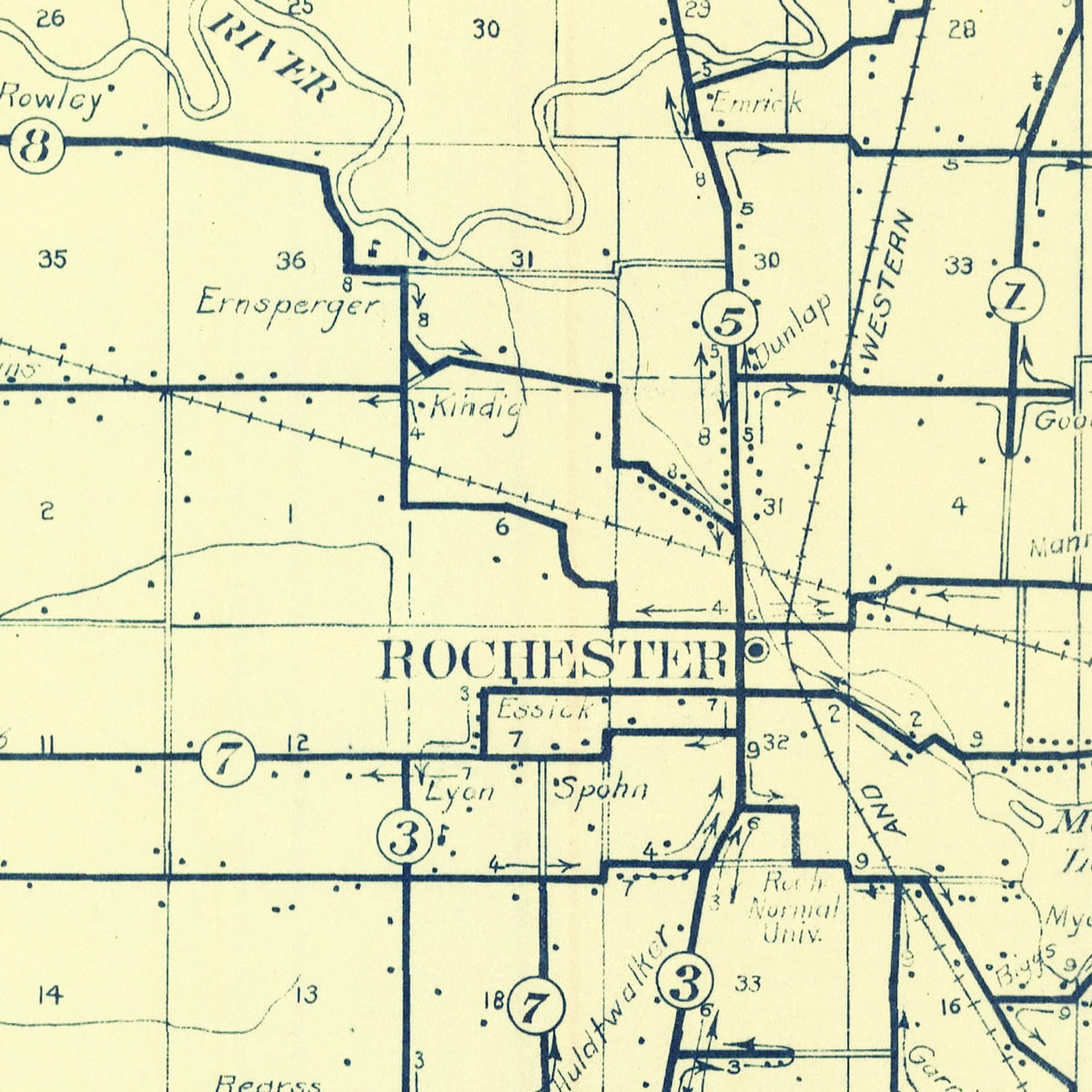 Restored historic details from the 1911 county map of Fulton County, Indiana