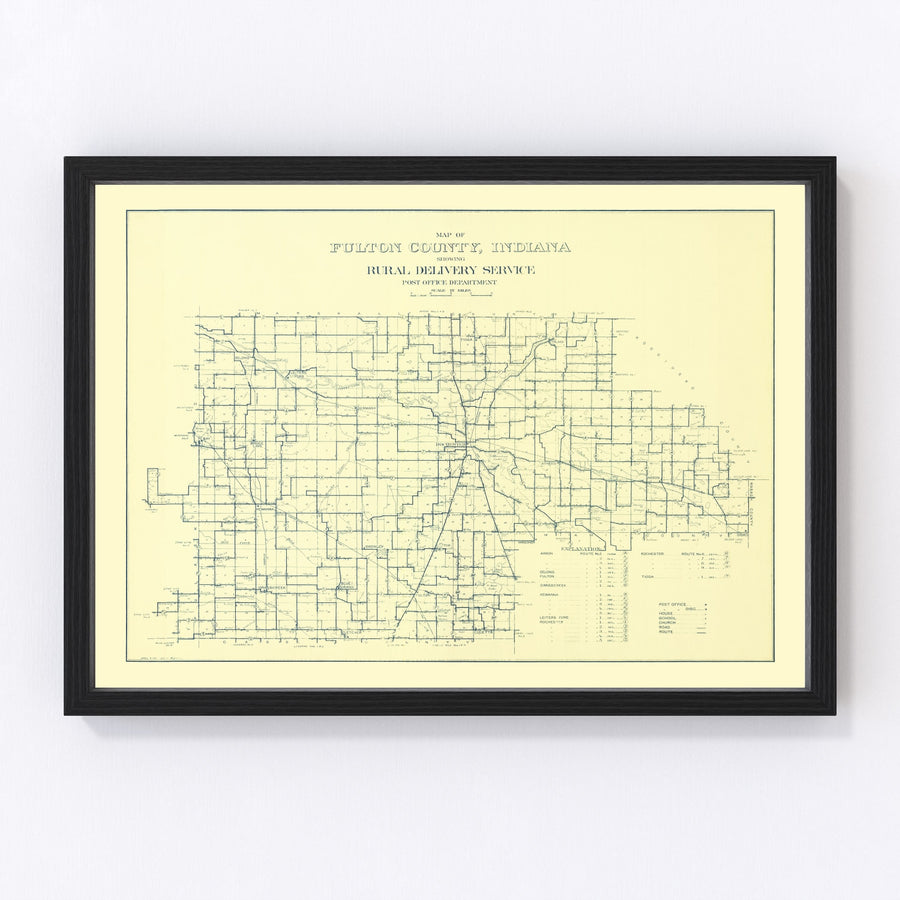 Fulton County Vintage Map 1911