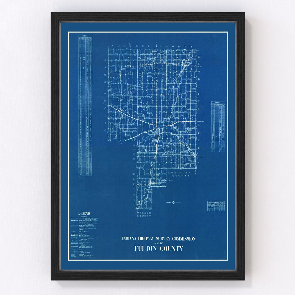 Fulton County Vintage Map 1936
