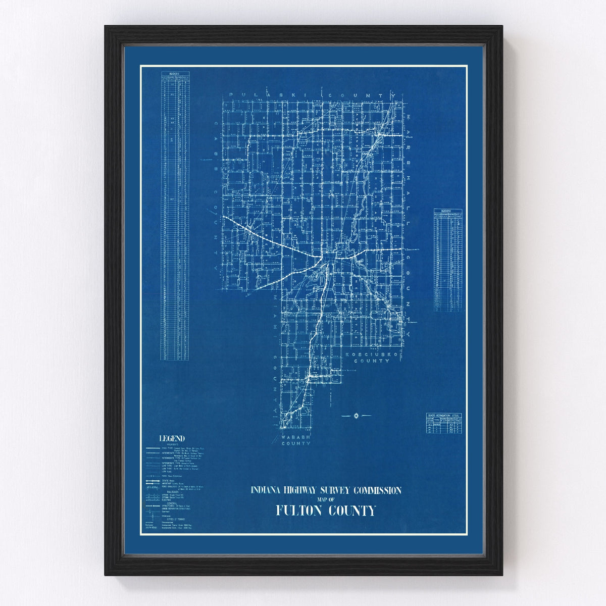 Fulton County Vintage Map 1936