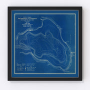 Gage Lake Vintage Map 1923