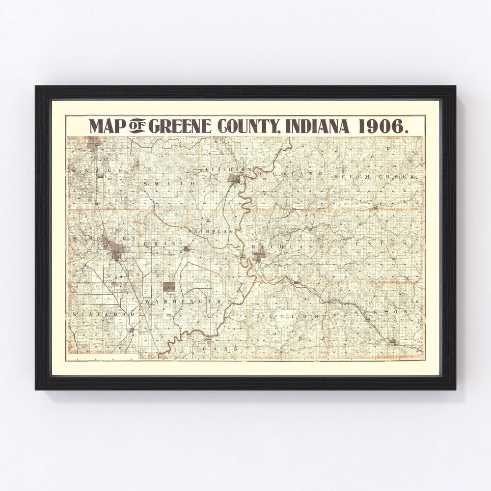 Greene County Vintage Map 1906
