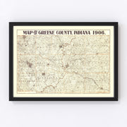 Greene County Vintage Map 1906