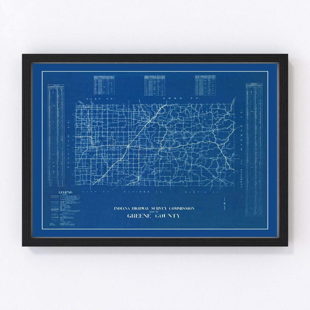 Greene County Vintage Map 1936