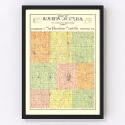 Hamilton County Vintage Map 1906