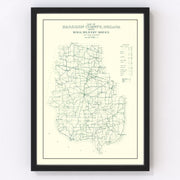 Harrison County Vintage Map 1909