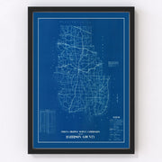 Harrison County Vintage Map 1936