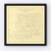 Hendricks County Vintage Map 1911