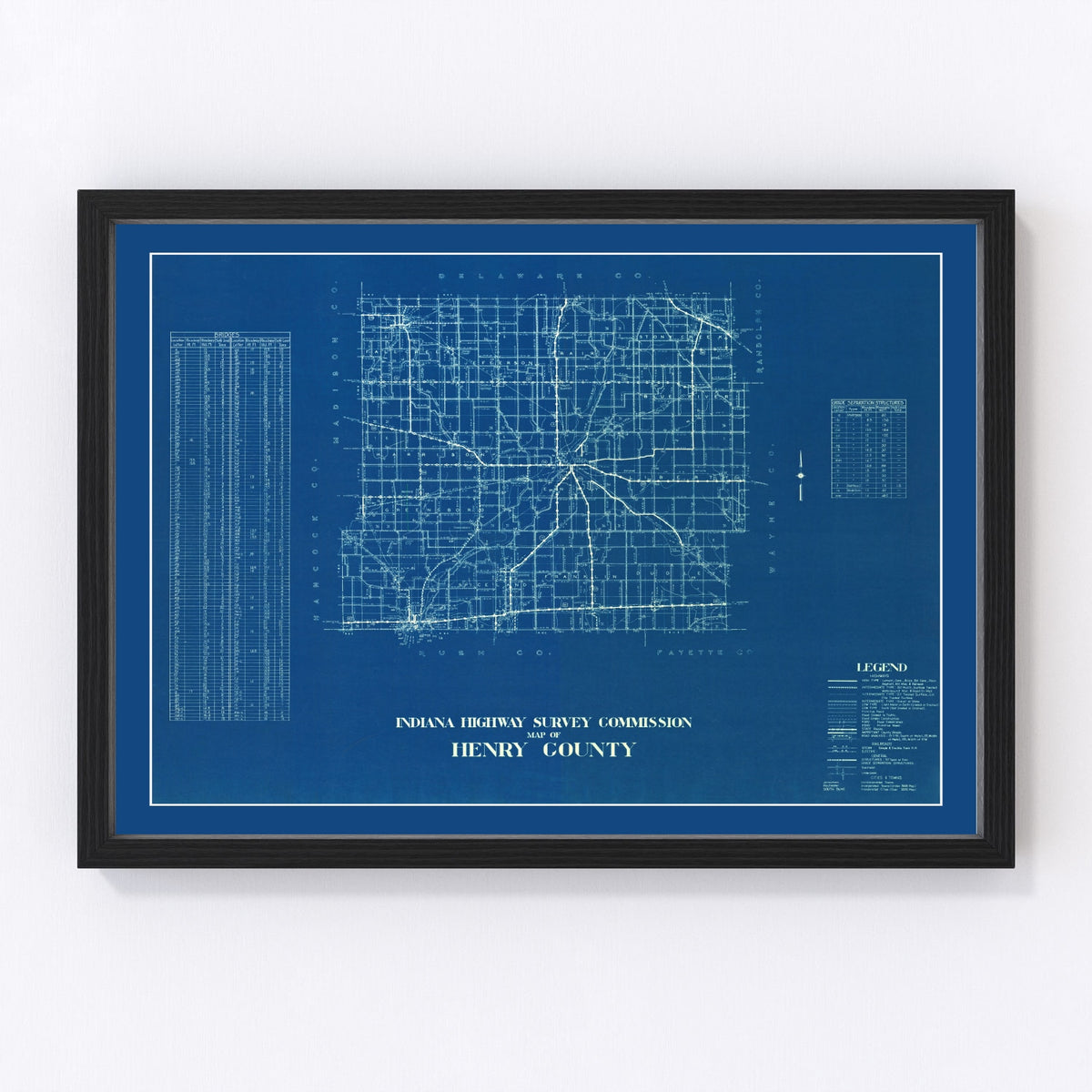 Henry County Vintage Map 1936