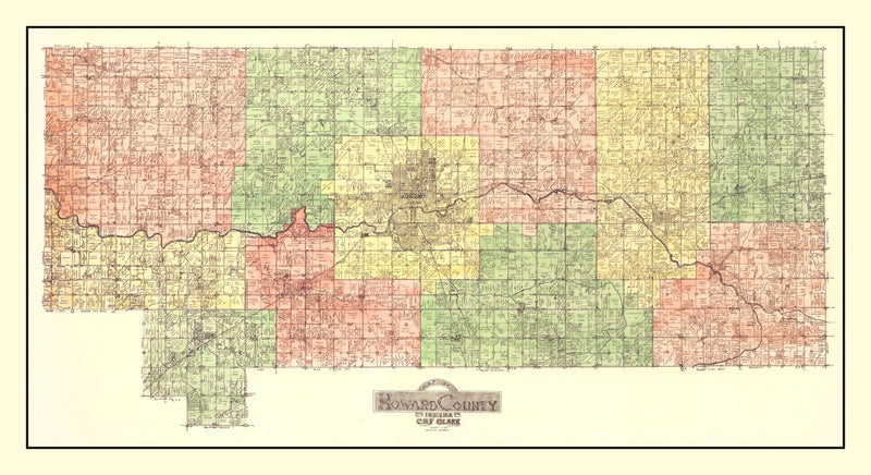 Size comparison using Vintage Map of Howard County, Indiana 1917