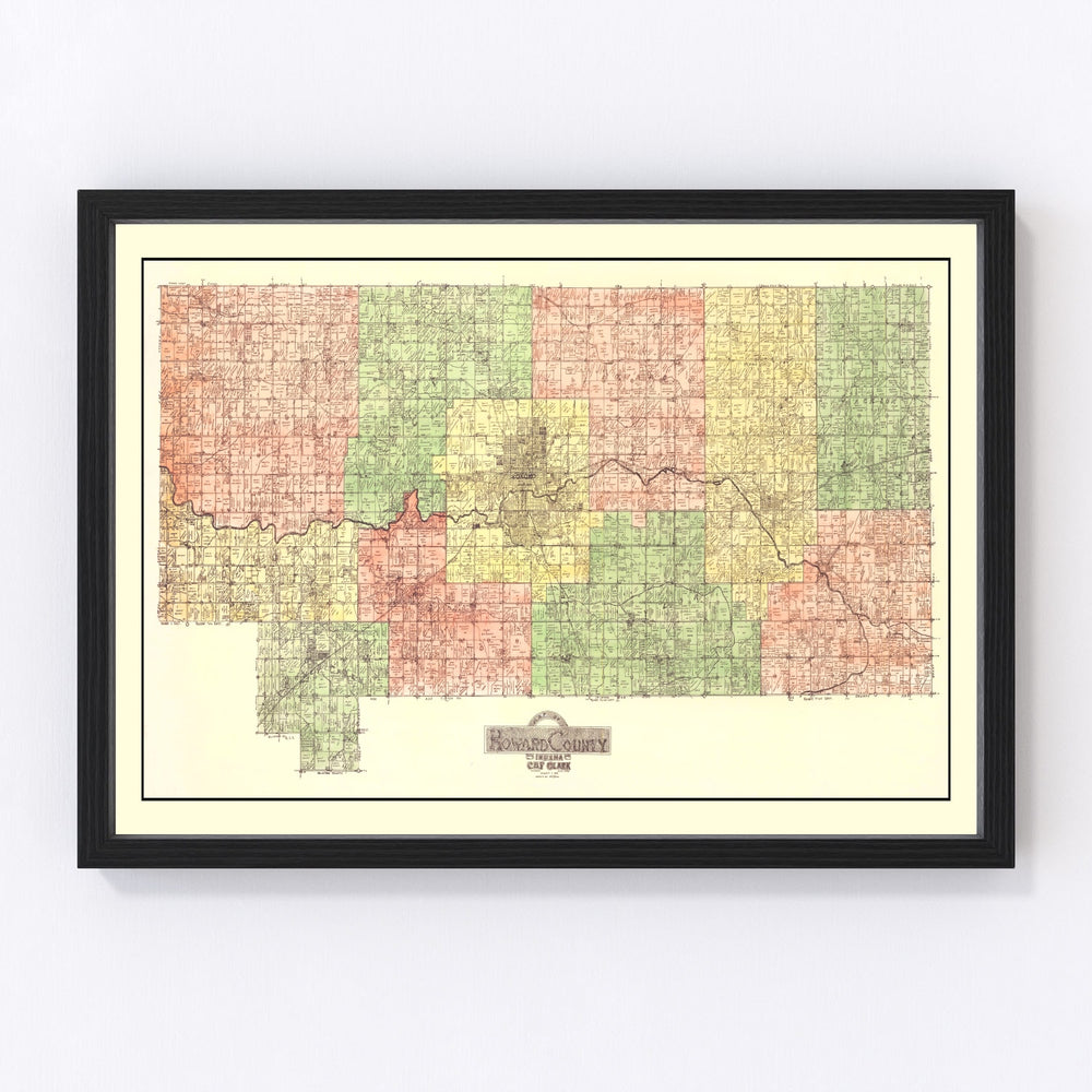 Howard County Vintage Map 1917