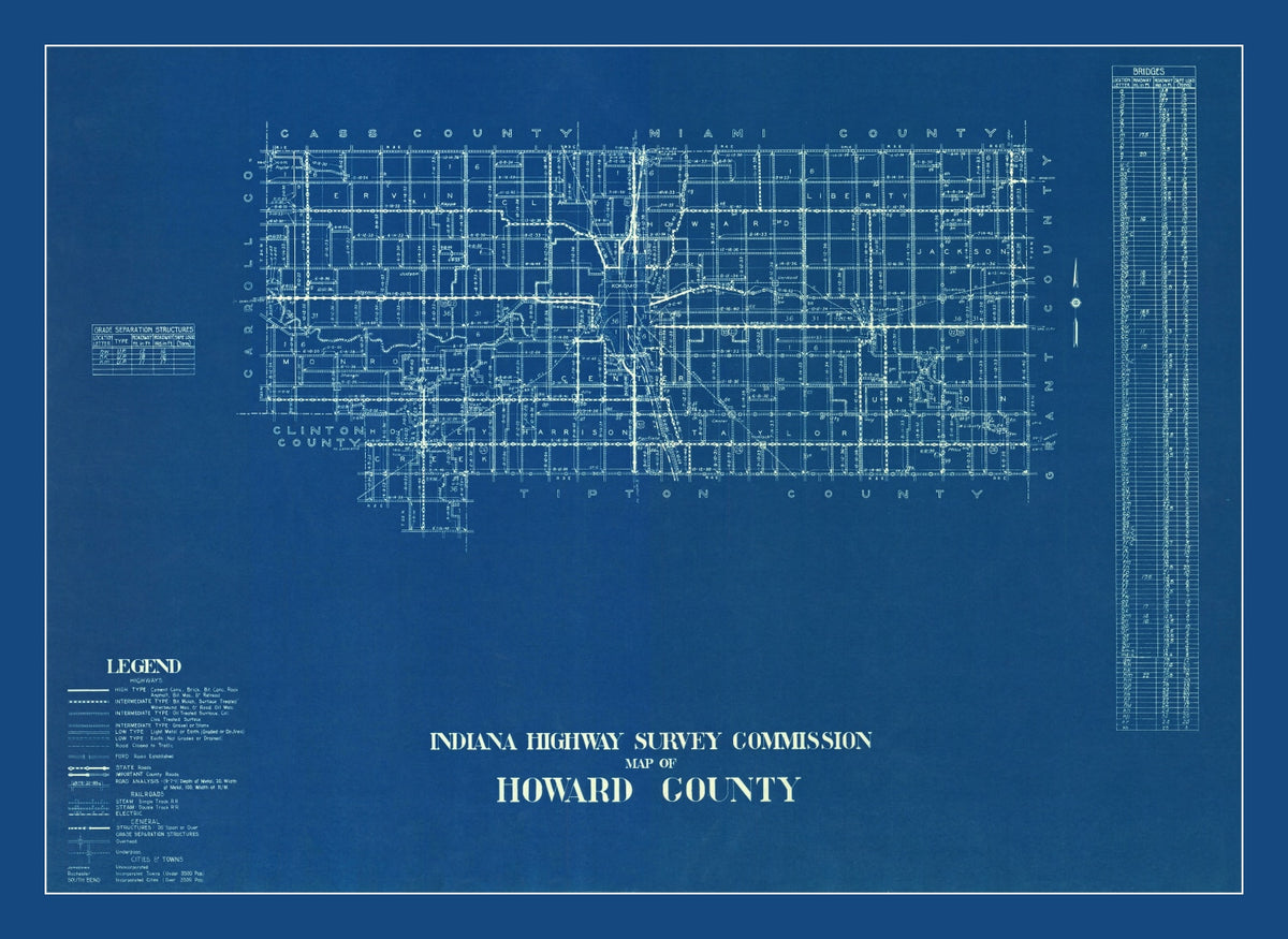 Preview of Vintage Map of Howard County, Indiana 1936