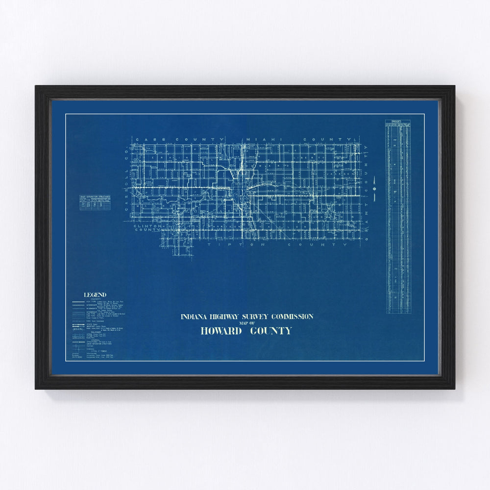 Howard County Vintage Map 1936