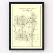 Huntington County Vintage Map 1910