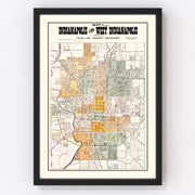 Indianapolis Vintage Map 1896