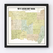 Jackson County Vintage Map 1917