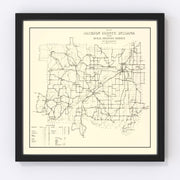 Jackson County Vintage Map 1910
