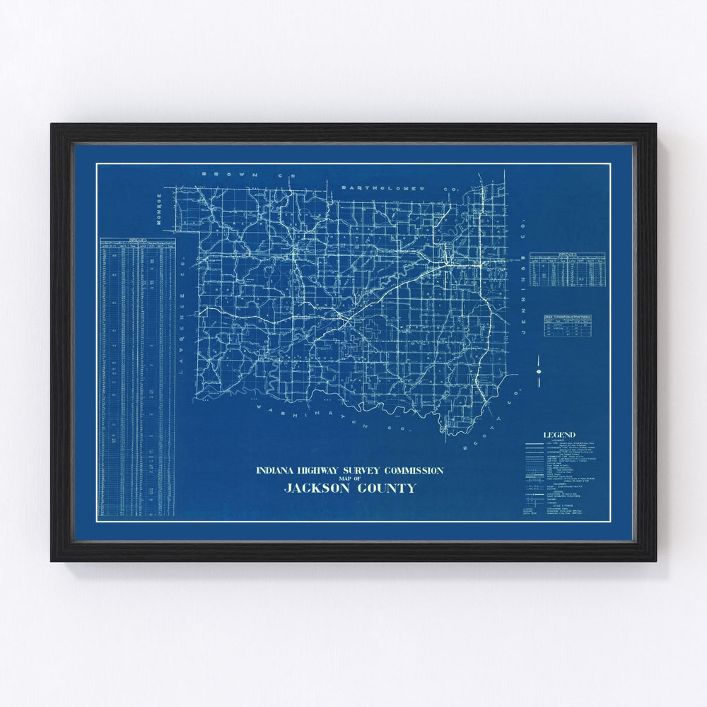 Jackson County Vintage Map 1936