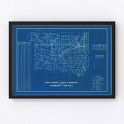 Jackson County Vintage Map 1936