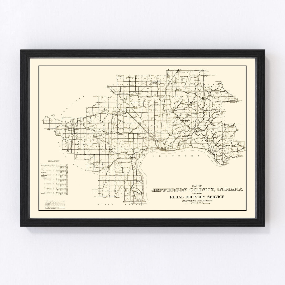 Jefferson County Vintage Map 1911