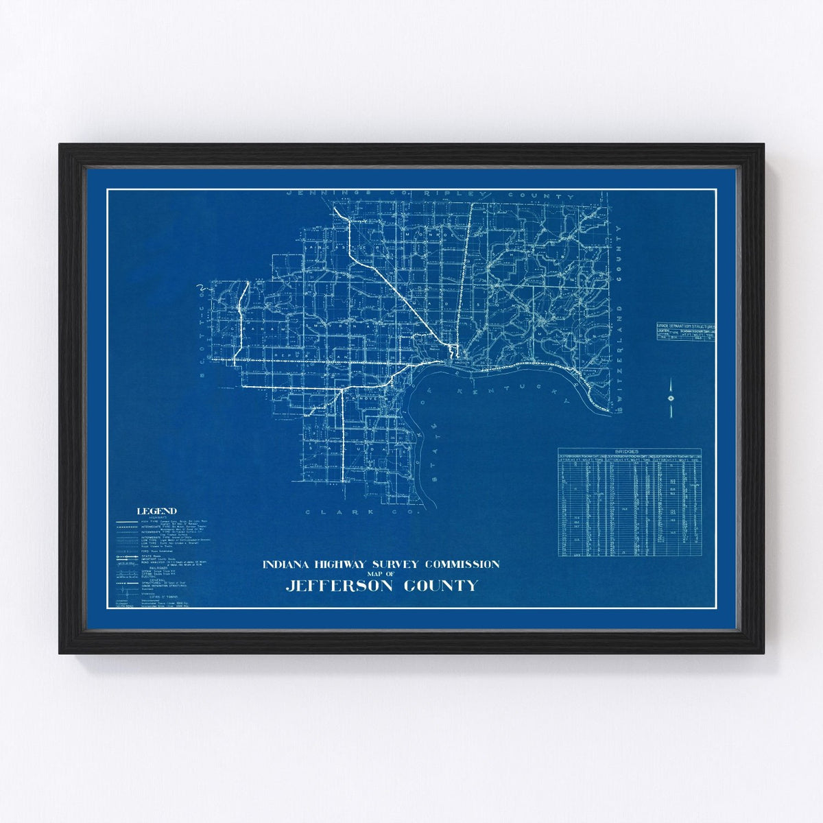 Jefferson County Vintage Map 1936