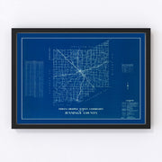 Jennings County Vintage Map 1936