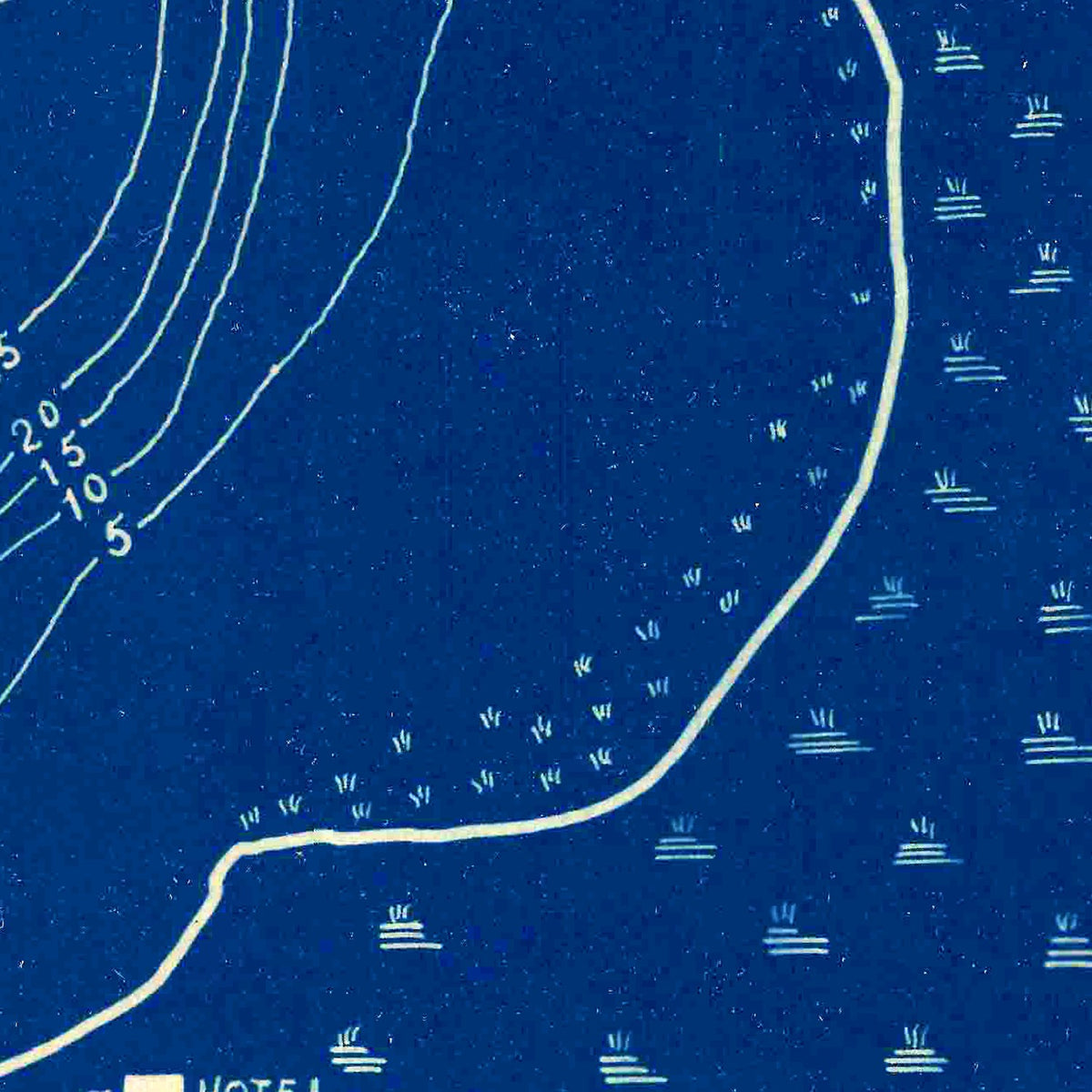 Restored historic details from the 1923 body of water map of County, Indiana