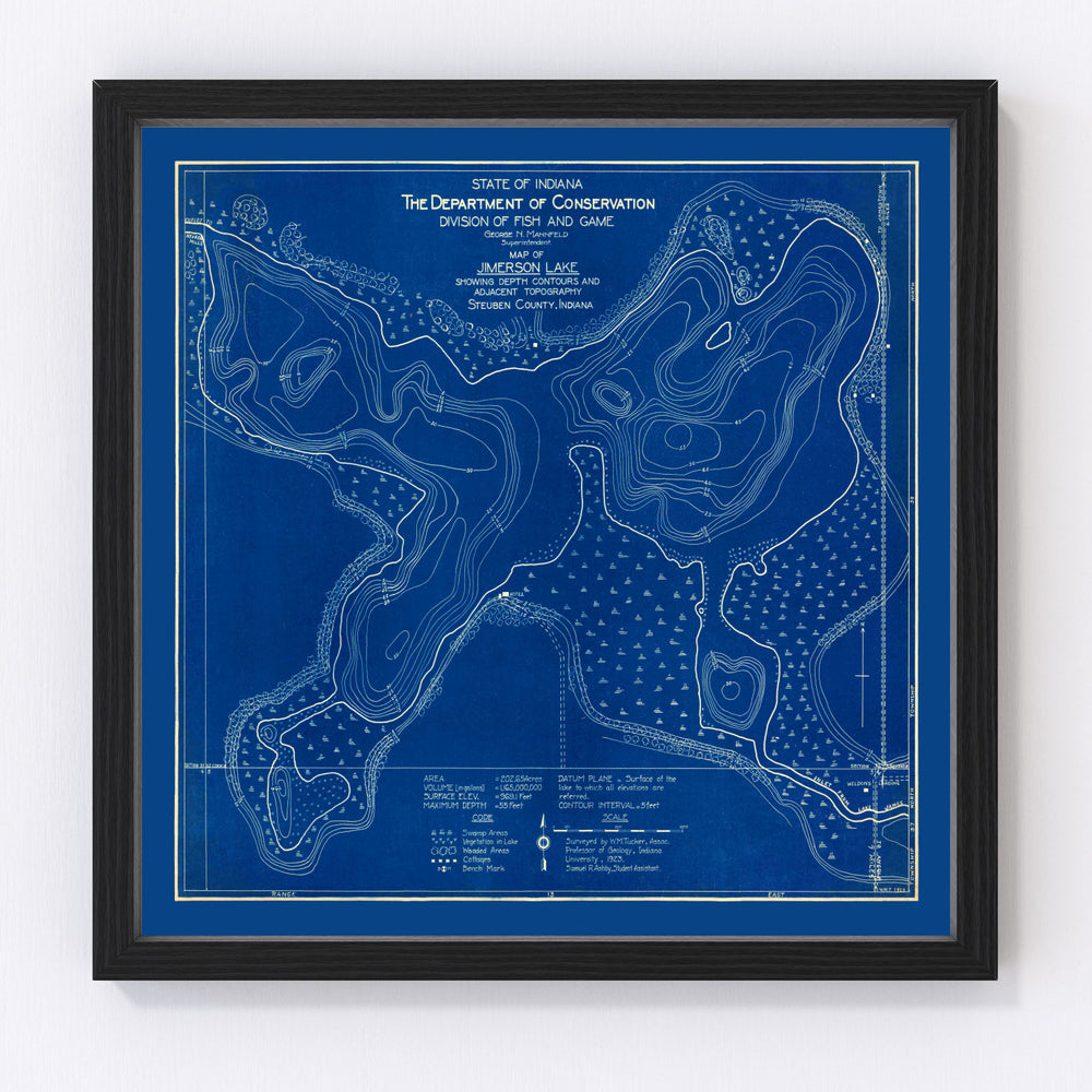 Jimerson Lake Vintage Map 1923