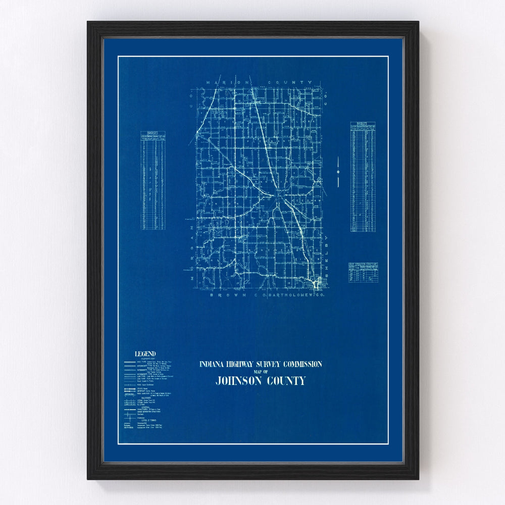 Johnson County Vintage Map 1936