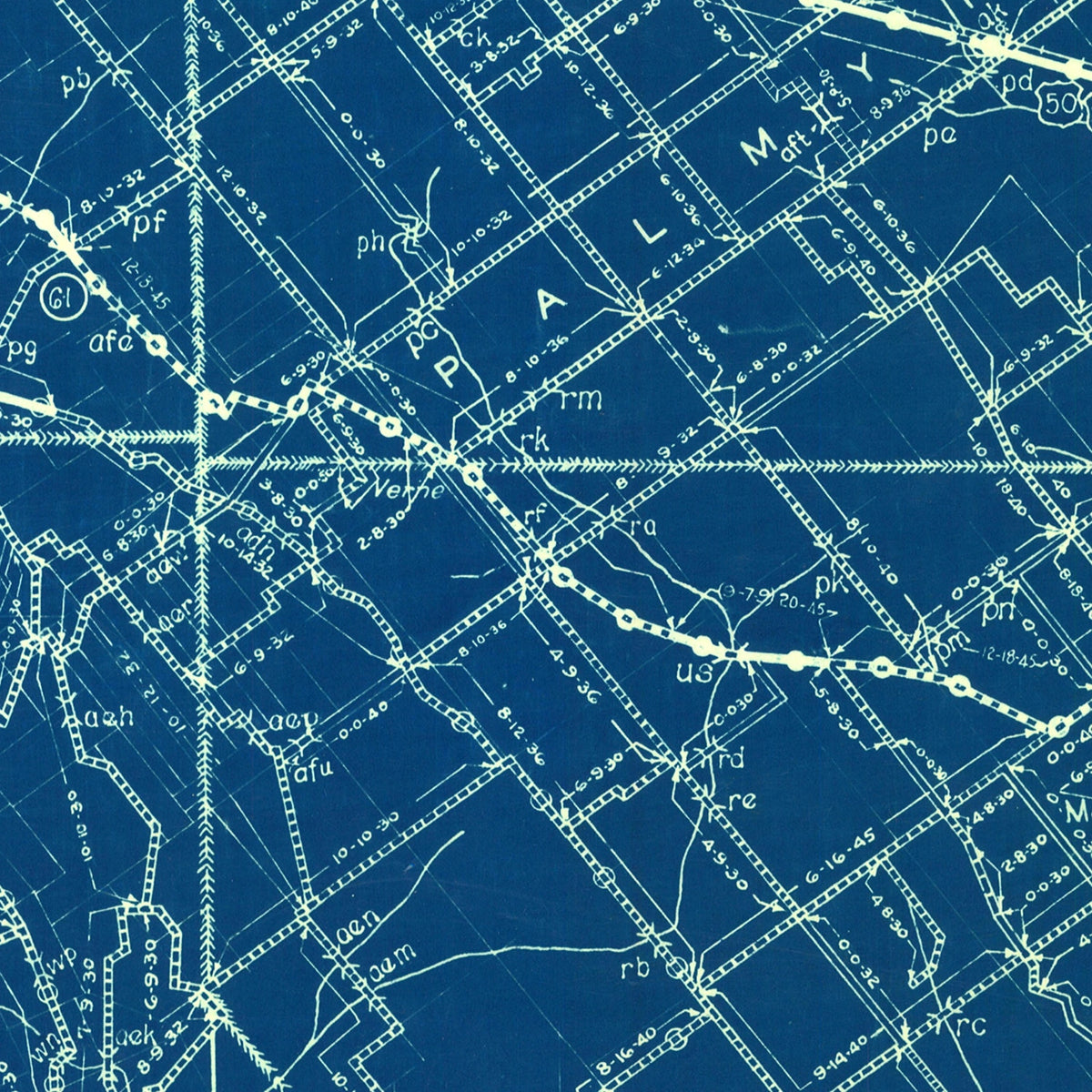Restored historic details from the 1936 county map of Knox County, Indiana