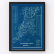 Knox County Vintage Map 1936