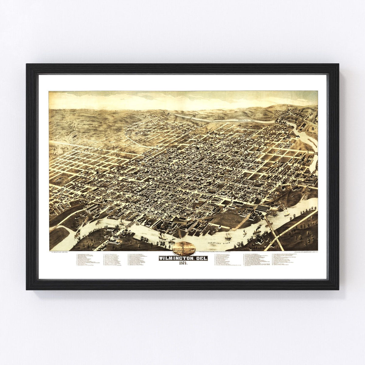 Wilmington Vintage Map 1874