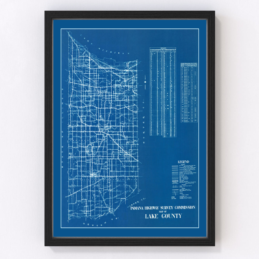 Lake County Vintage Map 1936