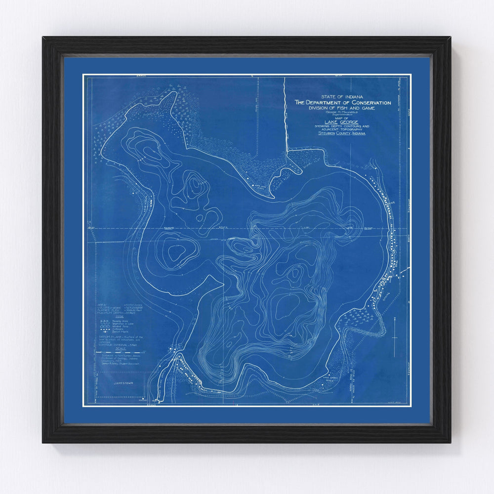 Lake George Vintage Map 1923
