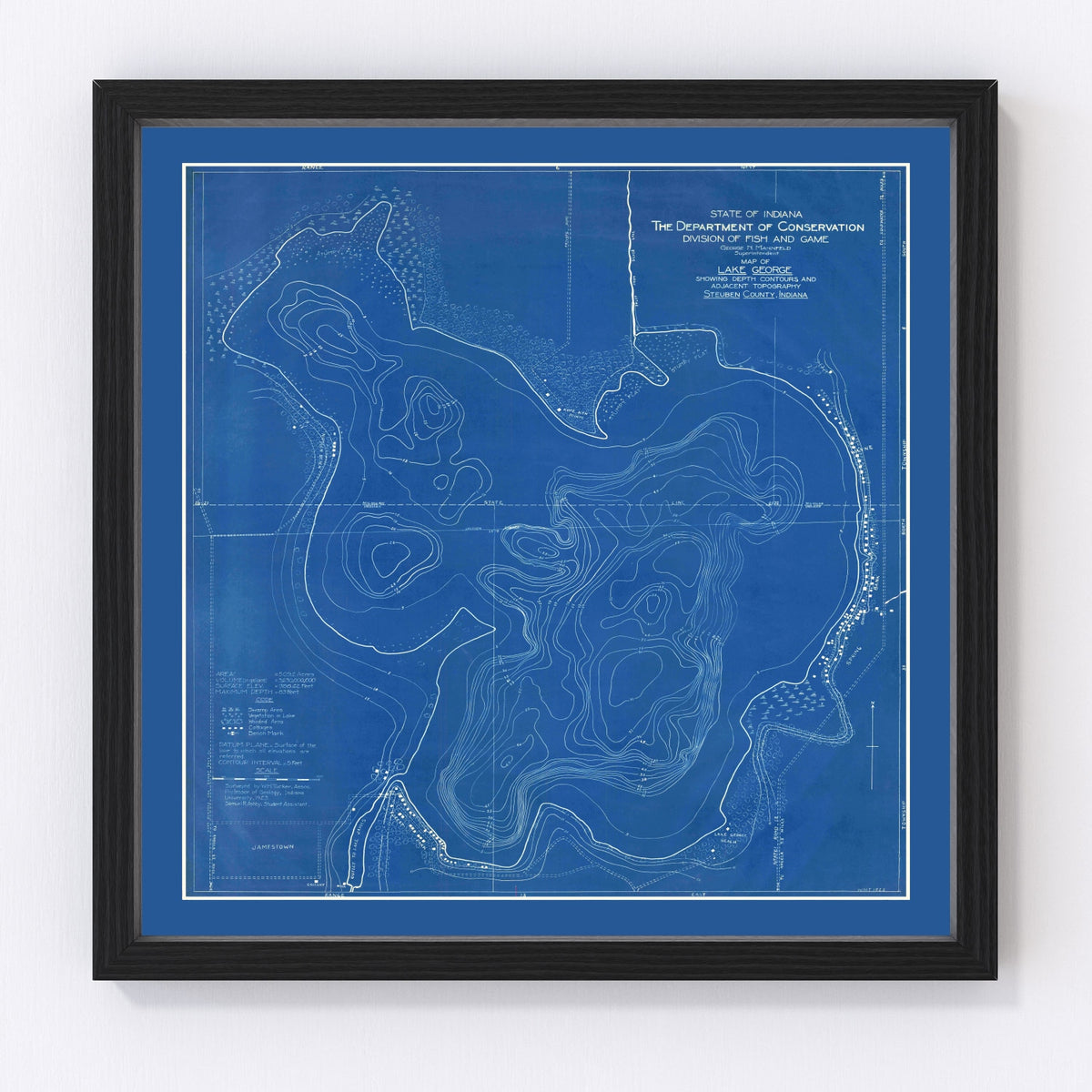 Lake George Vintage Map 1923