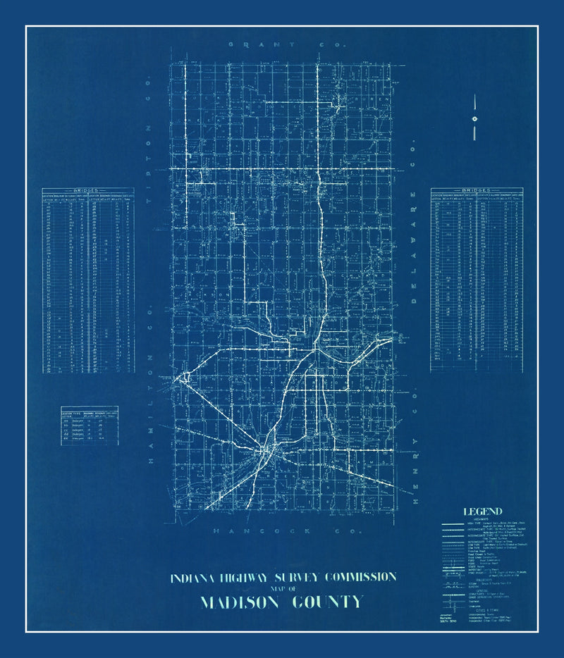 Size comparison using Vintage Map of Madison County, Indiana 1936