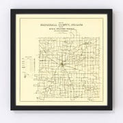 Marshall County Vintage Map 1910