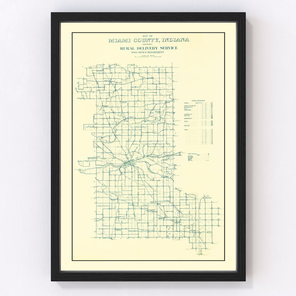 Miami County Vintage Map 1911