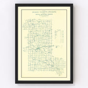 Miami County Vintage Map 1911