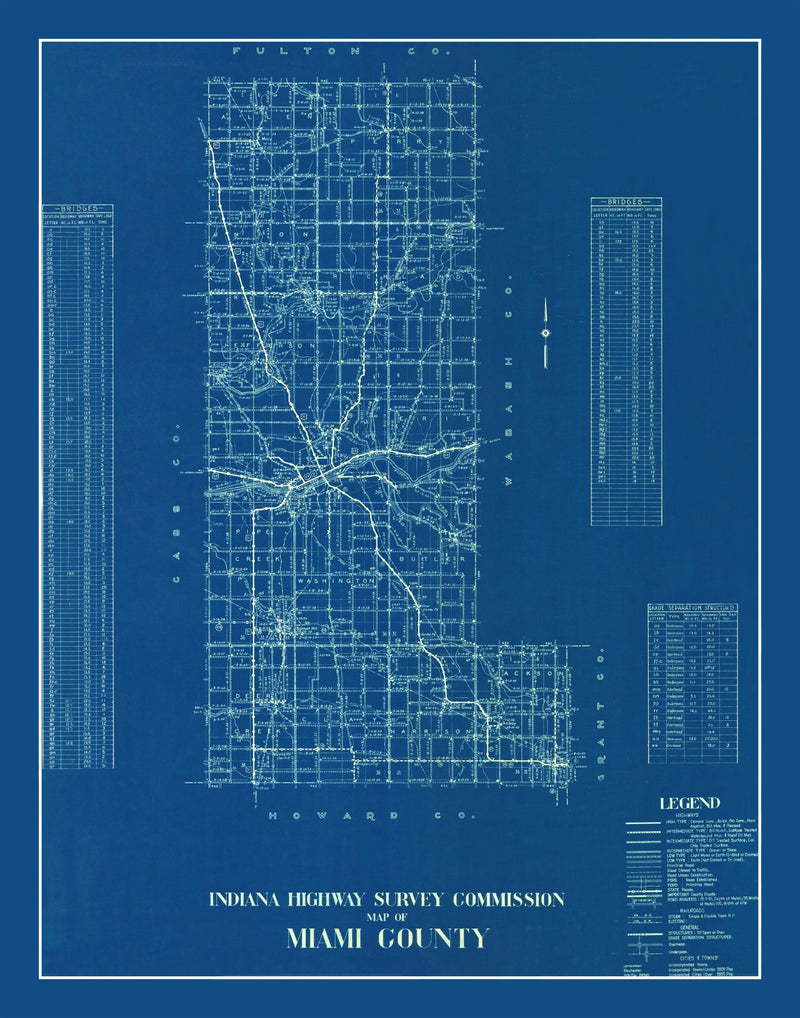 Size comparison using Vintage Map of Miami County, Indiana 1936