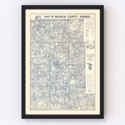 Monroe County Vintage Map 1932