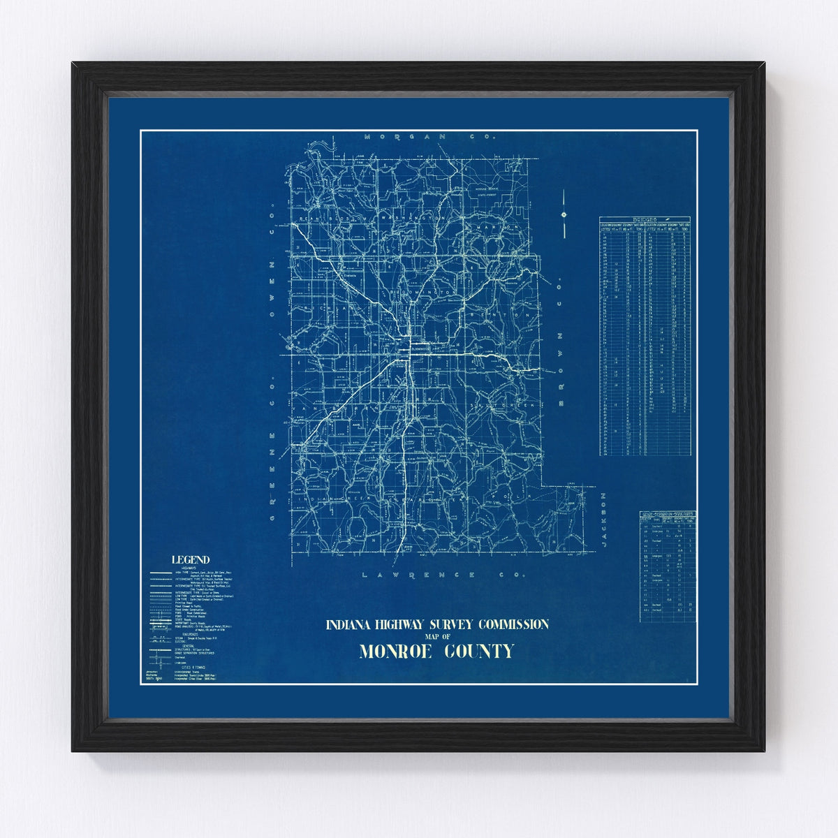Monroe County Vintage Map 1936