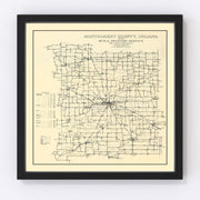Montgomery County Vintage Map 1912