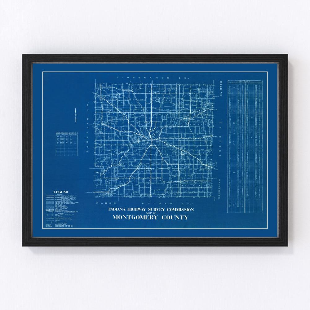 Montgomery County Vintage Map 1936