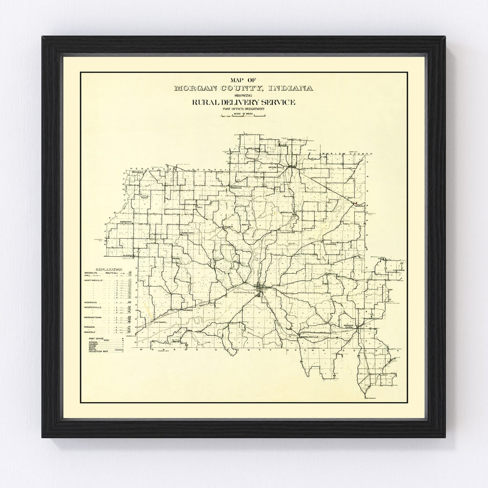 Morgan County Vintage Map 1911