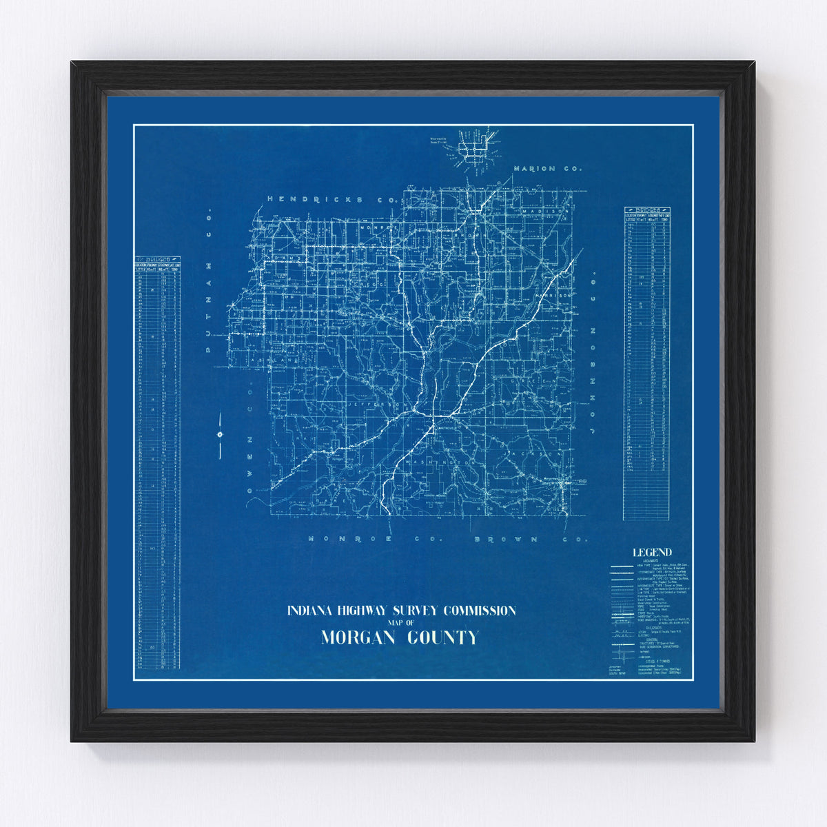 Morgan County Vintage Map 1936