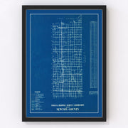 Newton County Vintage Map 1936
