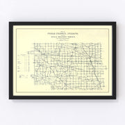 Noble County Vintage Map 1909