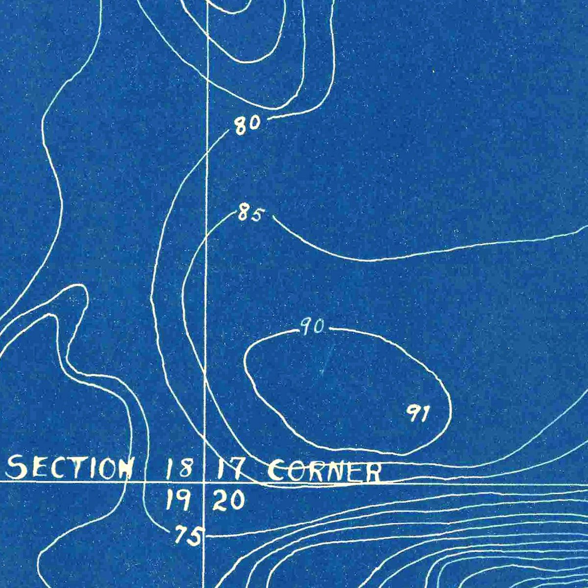Restored historic details from the 1925 body of water map of County, Indiana