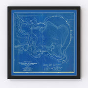 Oliver Lake Vintage Map 1925